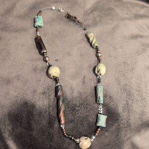 Handcrafted Beaded Mixed Media Artisan Necklace
